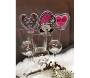 Stickserie - ITH Glasaufsätze Weihnachtswichtel & Co